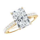 Rosec Jewels-3 Carat Radiant Cut Lab Grown Diamond Hidden Halo Engagement Ring with IGI Certificate