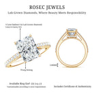 Rosec Jewels-3 Carat Radiant Cut Lab Grown Diamond Hidden Halo Engagement Ring with IGI Certificate