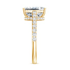 Rosec Jewels-3 Carat Radiant Cut Lab Grown Diamond Hidden Halo Engagement Ring with IGI Certificate