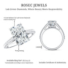 Rosec Jewels-IGI Certified Radiant Cut 4 Carat Lab Grown Diamond Solitaire Engagement Ring with Hidden Halo