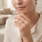 IGI Certified Radiant Cut 4 Carat Lab Grown Diamond Solitaire Engagement Ring with Hidden Halo Lab - ( E-VS1 ) - Rosec Jewels