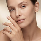 IGI Certified Radiant Cut 4 Carat Lab Grown Diamond Solitaire Engagement Ring with Hidden Halo Lab - ( E-VS1 ) - Rosec Jewels