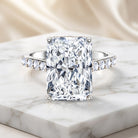 IGI Certified 5 Carat Lab Grown Diamond Solitaire Radiant Cut Engagement Ring Lab - ( E-VS1 ) - Rosec Jewels