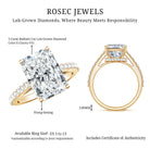Rosec Jewels-IGI Certified 5 Carat Lab Grown Diamond Solitaire Radiant Cut Engagement Ring
