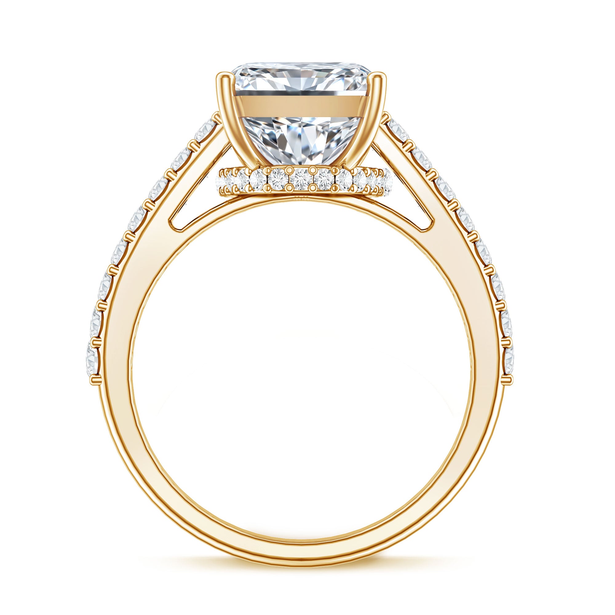Rosec Jewels-IGI Certified 5 Carat Lab Grown Diamond Solitaire Radiant Cut Engagement Ring