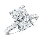 Rosec Jewels-4 Carat Radiant Cut Lab Grown Diamond Side Stone Engagement Ring IGI Certified