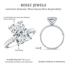 4 Carat Radiant Cut Lab Grown Diamond Side Stone Engagement Ring IGI Certified Lab - ( E-VS1 ) - Rosec Jewels