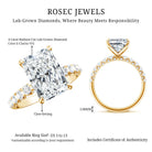 Rosec Jewels-4 Carat Radiant Cut Lab Grown Diamond Side Stone Engagement Ring IGI Certified