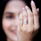 4 Carat Radiant Cut Lab Grown Diamond Side Stone Engagement Ring IGI Certified Lab - ( E-VS1 ) - Rosec Jewels