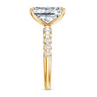 Rosec Jewels-4 Carat Radiant Cut Lab Grown Diamond Side Stone Engagement Ring IGI Certified