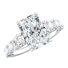 IGI Certified 3 Carat Radiant Cut Lab Grown Diamond Side Stone Engagement Ring Lab - ( E-VS1 ) - Rosec Jewels
