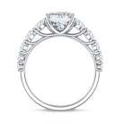 IGI Certified 3 Carat Radiant Cut Lab Grown Diamond Side Stone Engagement Ring Lab - ( E-VS1 ) - Rosec Jewels