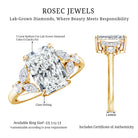Lab Grown Diamond 3 Carat Radiant Cut Engagement Ring with IGI Certificate Lab - ( E-VS1 ) - Rosec Jewels