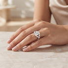 4 Carat Radiant Cut Lab Grown Diamond Split Shank Engagement Ring IGI Certified Lab - ( E-VS1 ) - Rosec Jewels