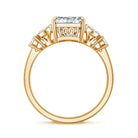 Rosec Jewels-4 Carat Radiant Cut Lab Grown Diamond Split Shank Engagement Ring IGI Certified