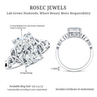 Radiant Cut 4 Carat Lab Diamond Celtic Knot Engagement Ring with IGI Certificate Lab - ( E-VS1 ) - Rosec Jewels