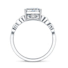 Rosec Jewels-Radiant Cut 4 Carat Lab Diamond Celtic Knot Engagement Ring with IGI Certificate