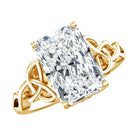 Radiant Cut 4 Carat Lab Diamond Celtic Knot Engagement Ring with IGI Certificate Lab - ( E-VS1 ) - Rosec Jewels