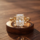 Radiant Cut 4 Carat Lab Diamond Celtic Knot Engagement Ring with IGI Certificate Lab - ( E-VS1 ) - Rosec Jewels