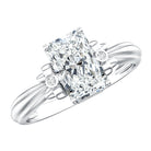 IGI Certified 2 Carat Lab Grown Diamond Radiant Cut Engagement Ring with Bow Lab - ( E-VS1 ) - Rosec Jewels