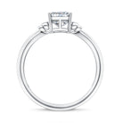 IGI Certified 2 Carat Lab Grown Diamond Radiant Cut Engagement Ring with Bow Lab - ( E-VS1 ) - Rosec Jewels
