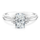 IGI Certified 2 Carat Lab Grown Diamond Radiant Cut Engagement Ring with Bow Lab - ( E-VS1 ) - Rosec Jewels