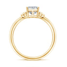 IGI Certified 2 Carat Lab Grown Diamond Radiant Cut Engagement Ring with Bow Lab - ( E-VS1 ) - Rosec Jewels