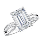 Rosec Jewels-3 Carat Emerald Cut Lab Grown Diamond Infinity Engagement Ring IGI Certified
