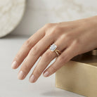 3 Carat Emerald Cut Lab Grown Diamond Infinity Engagement Ring IGI Certified Lab - ( E-VS1 ) - Rosec Jewels