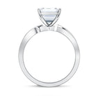 Rosec Jewels-Huge 5 Carat Emerald Cut Lab Grown Diamond Infinity Band Engagement Ring with IGI Certificate