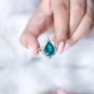 Rosec Jewels-Vintage Inspired 2.5 Carat Lab Grown Emerald and Diamond Statement Engagement Ring