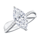 Rosec Jewels-IGI Certified Lab Grown Diamond Marquise Solitaire Engagement Ring 2 Carat