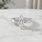 IGI Certified Lab Grown Diamond Marquise Solitaire Engagement Ring 2 Carat Lab - ( E-VS1 ) - Rosec Jewels