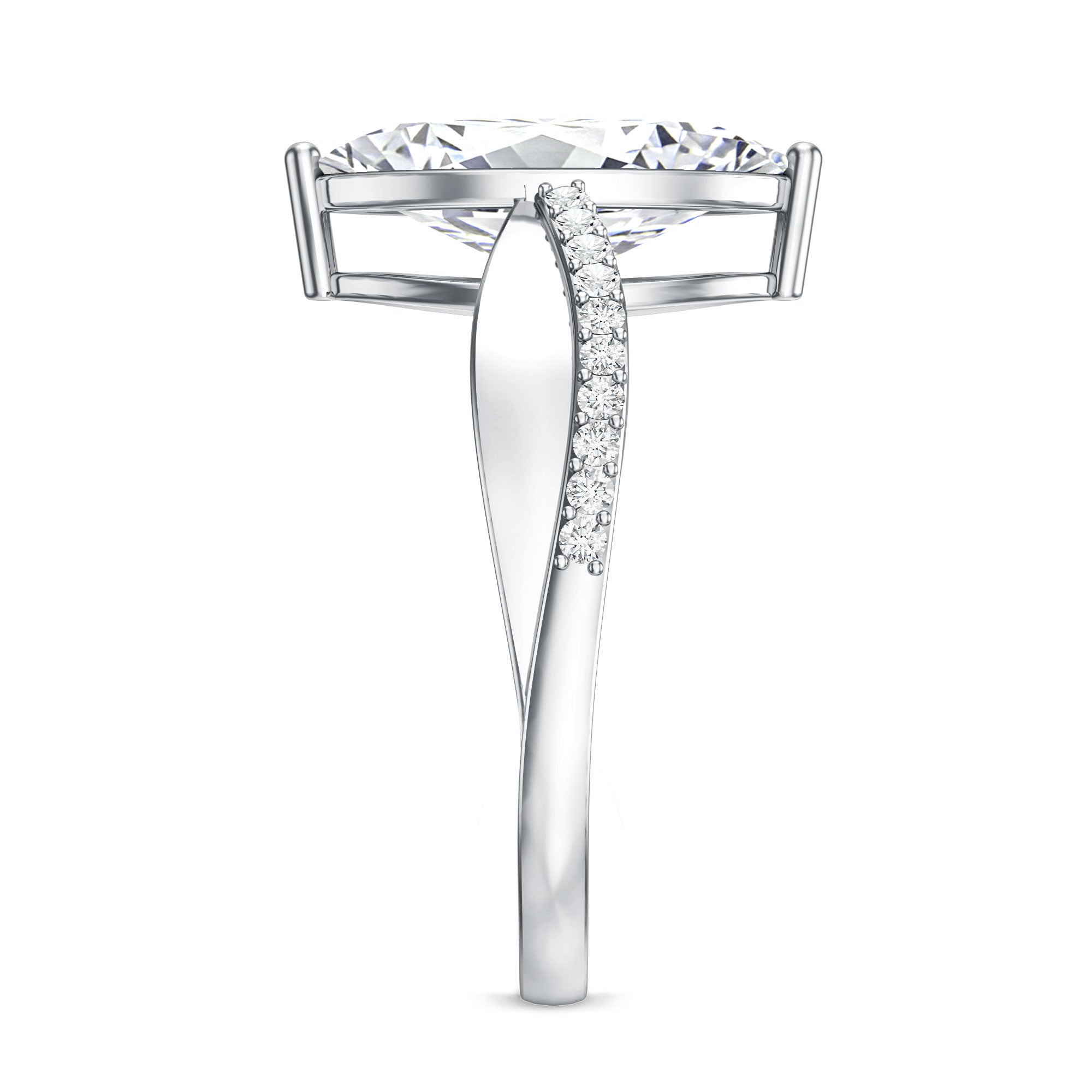 Rosec Jewels-IGI Certified Lab Grown Diamond Marquise Solitaire Engagement Ring 2 Carat