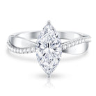 Rosec Jewels-IGI Certified Lab Grown Diamond Marquise Solitaire Engagement Ring 2 Carat