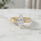 IGI Certified Lab Grown Diamond Marquise Solitaire Engagement Ring 2 Carat Lab - ( E-VS1 ) - Rosec Jewels