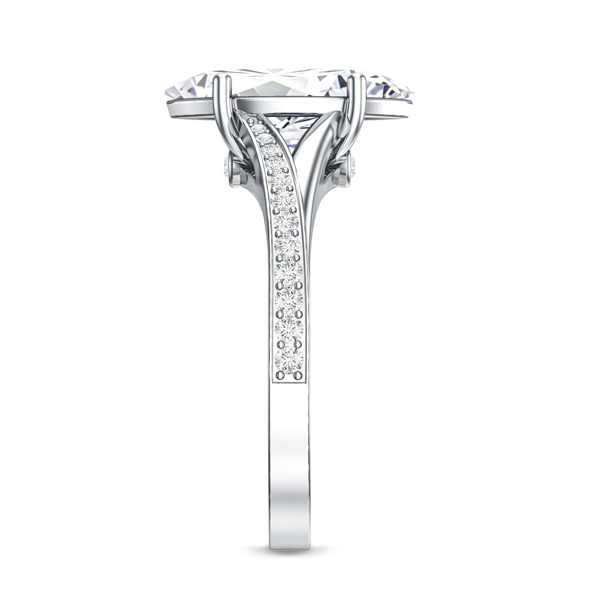 Rosec Jewels-2 Carat IGI Certified Lab Grown Diamond Marquise Engagement Ring with Split Shank