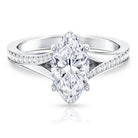 Rosec Jewels-2 Carat IGI Certified Lab Grown Diamond Marquise Engagement Ring with Split Shank