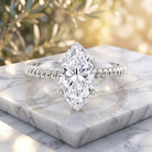 Marquise Cut 2 Carat Lab Grown Diamond Solitaire Engagement Ring IGI Certified Lab - ( E-VS1 ) - Rosec Jewels