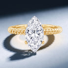 Marquise Cut 2 Carat Lab Grown Diamond Solitaire Engagement Ring IGI Certified Lab - ( E-VS1 ) - Rosec Jewels