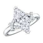 Rosec Jewels-Marquise Cut IGI Certified Lab Grown Diamond Statement Engagement Ring 2 Carat