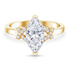 Rosec Jewels-Marquise Cut IGI Certified Lab Grown Diamond Statement Engagement Ring 2 Carat