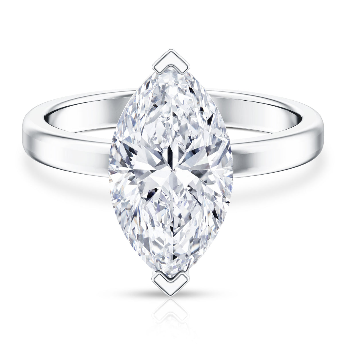Rosec Jewels-2 Carat Lab Grown Diamond Marquise Engagement Ring with IGI Certificate