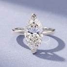 IGI Certified 4 Carat Marquise Lab Grown Diamond Solitaire Engagement Ring Lab - ( E-VS1 ) - Rosec Jewels