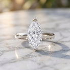 IGI Certified 4 Carat Marquise Lab Grown Diamond Solitaire Engagement Ring Lab - ( E-VS1 ) - Rosec Jewels