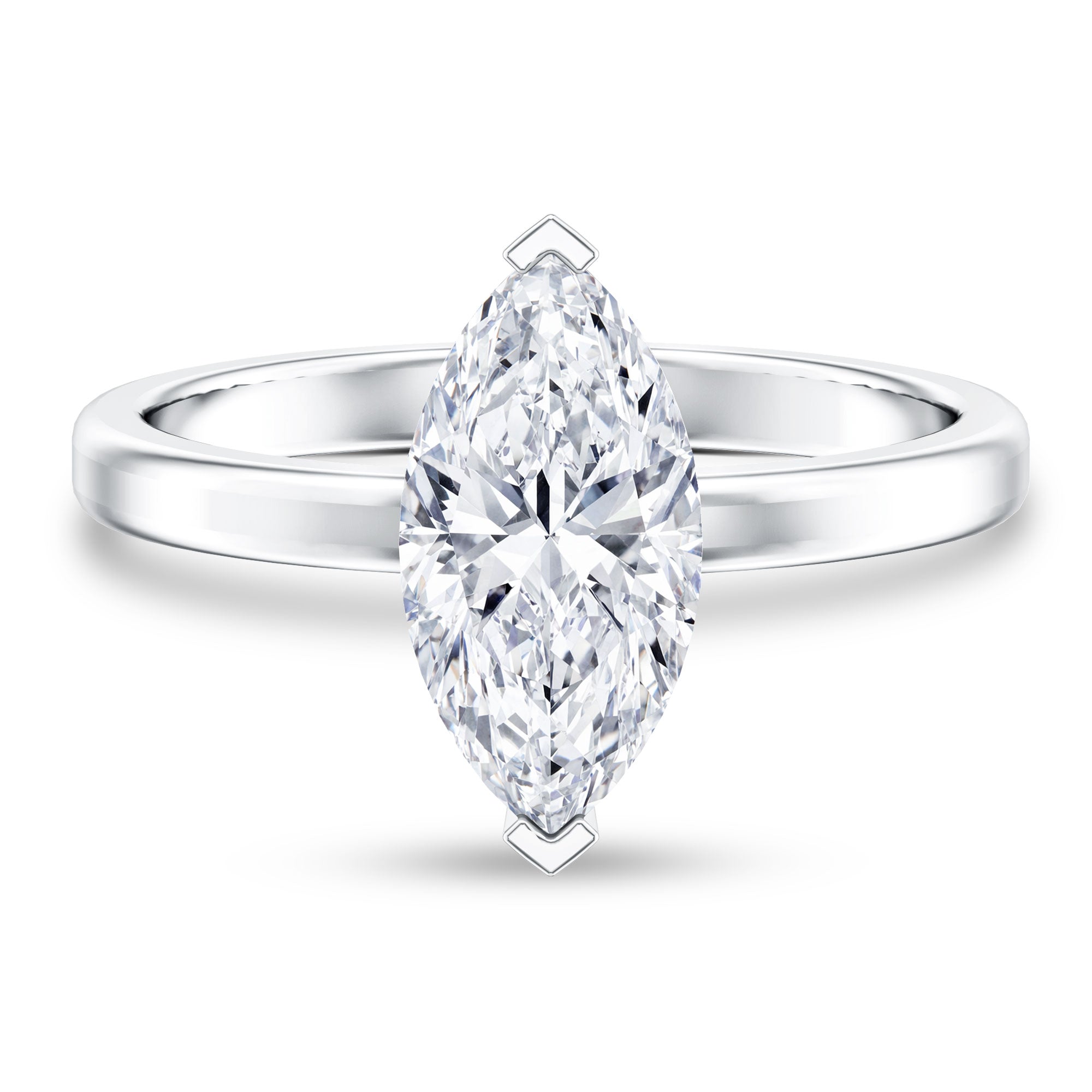 Rosec Jewels-IGI Certified 4 Carat Marquise Lab Grown Diamond Solitaire Engagement Ring