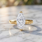 IGI Certified 4 Carat Marquise Lab Grown Diamond Solitaire Engagement Ring Lab - ( E-VS1 ) - Rosec Jewels