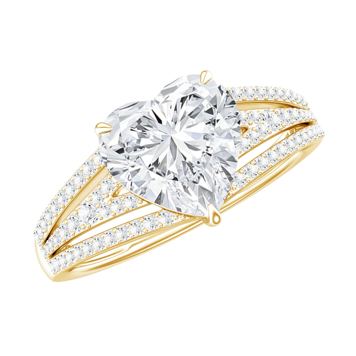 Rosec Jewels-2 Carat Heart Shape Lab Diamond Statement Engagement Ring IGI Certified