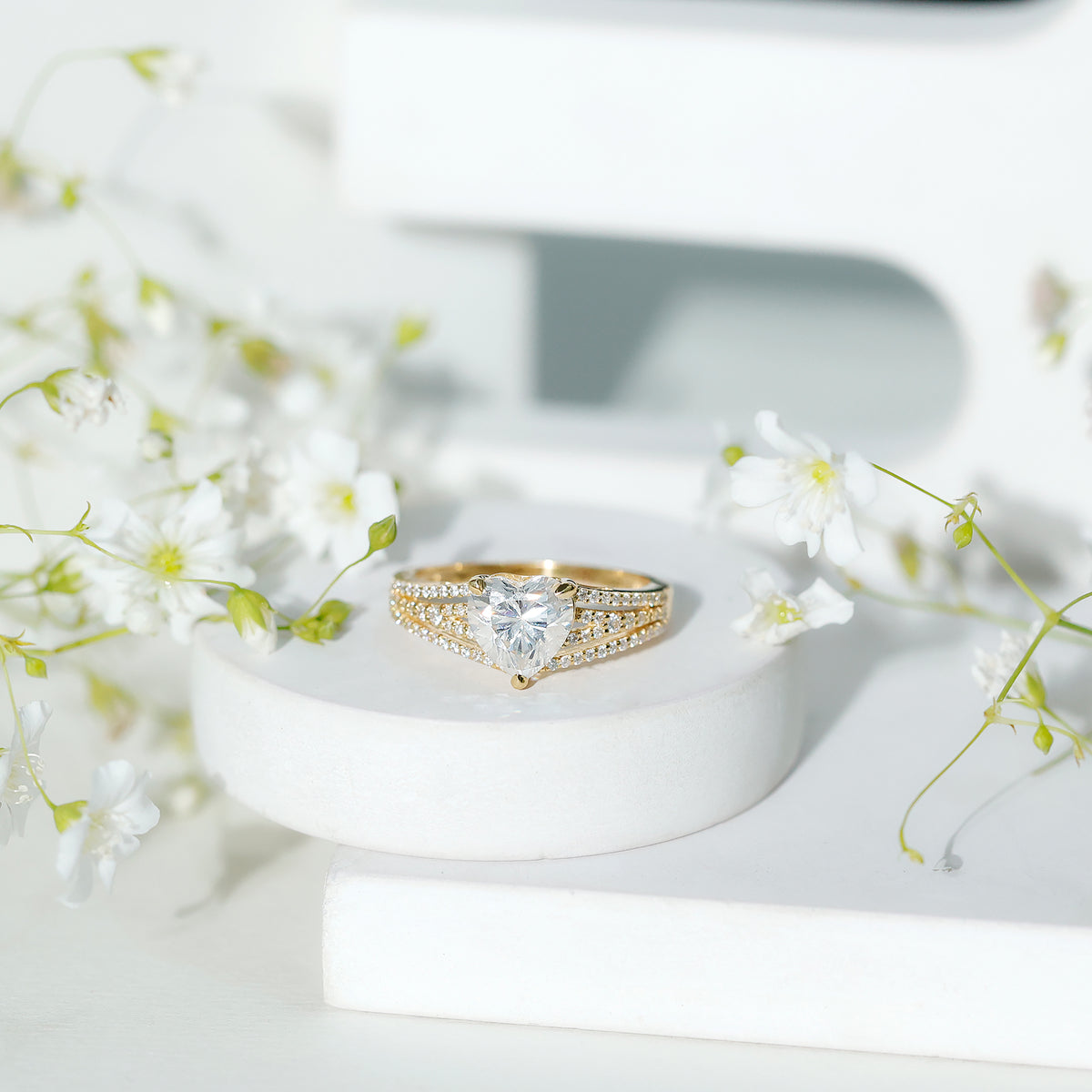 Rosec Jewels-2 Carat Heart Shape Lab Diamond Statement Engagement Ring IGI Certified