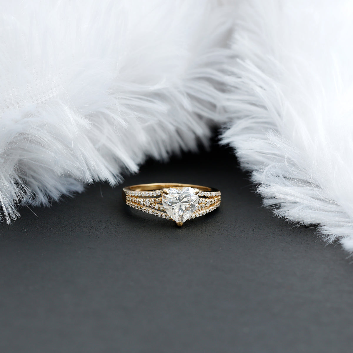 Rosec Jewels-2 Carat Heart Shape Lab Diamond Statement Engagement Ring IGI Certified